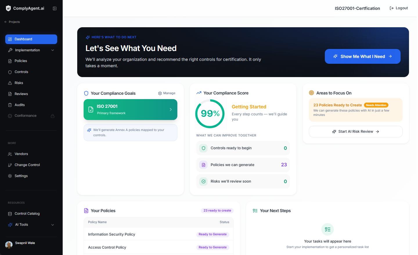 ComplyAgentAI - AI-Powered Compliance Automation